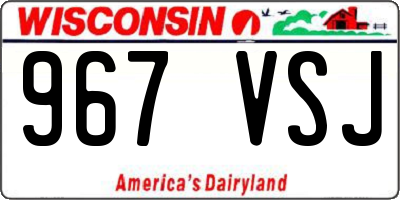 WI license plate 967VSJ