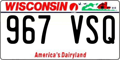 WI license plate 967VSQ