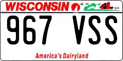 WI license plate 967VSS