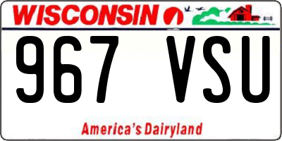 WI license plate 967VSU