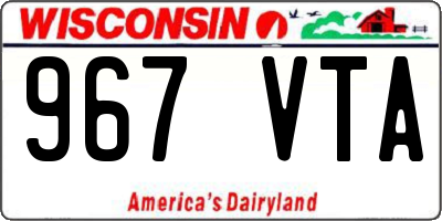 WI license plate 967VTA