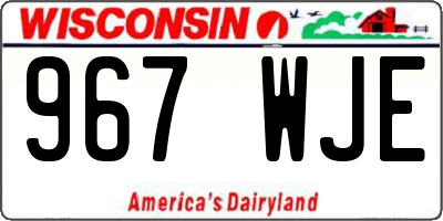 WI license plate 967WJE