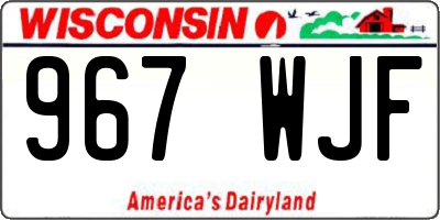 WI license plate 967WJF