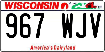 WI license plate 967WJV