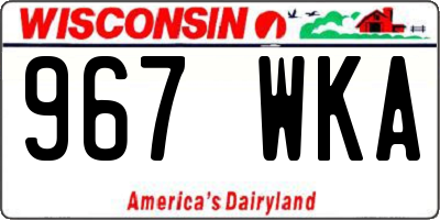 WI license plate 967WKA