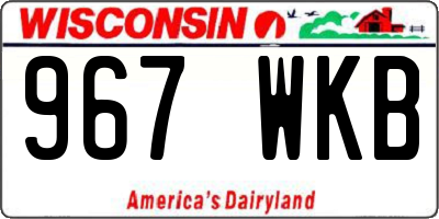 WI license plate 967WKB
