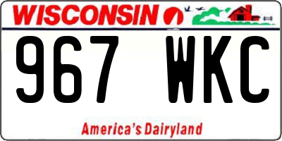 WI license plate 967WKC