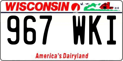 WI license plate 967WKI
