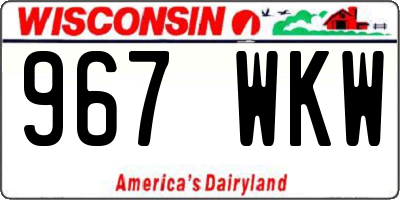 WI license plate 967WKW