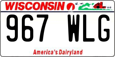 WI license plate 967WLG