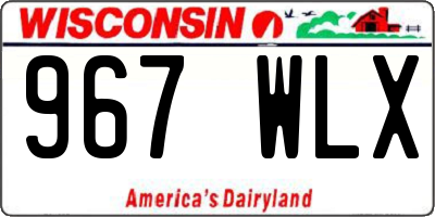 WI license plate 967WLX