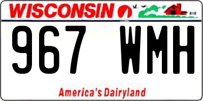WI license plate 967WMH