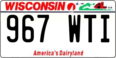 WI license plate 967WTI