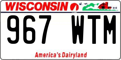 WI license plate 967WTM
