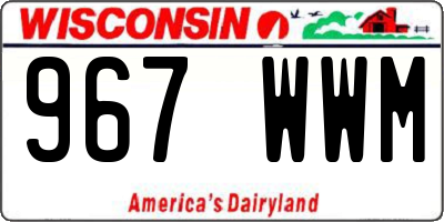 WI license plate 967WWM