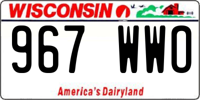 WI license plate 967WWO