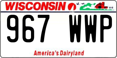 WI license plate 967WWP