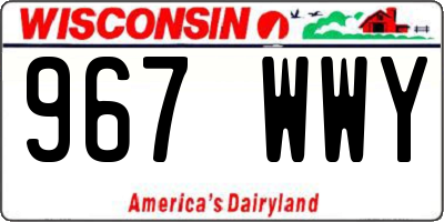 WI license plate 967WWY
