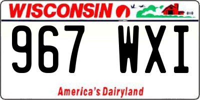 WI license plate 967WXI