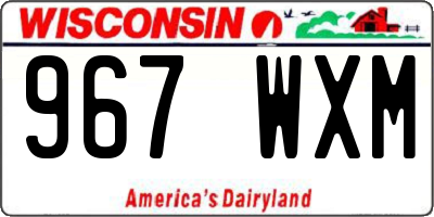 WI license plate 967WXM