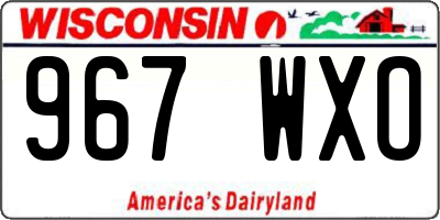 WI license plate 967WXO