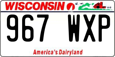 WI license plate 967WXP