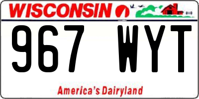 WI license plate 967WYT