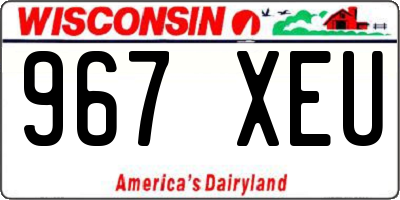 WI license plate 967XEU