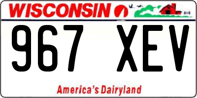 WI license plate 967XEV