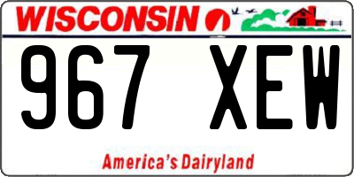 WI license plate 967XEW