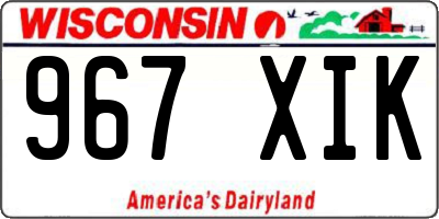 WI license plate 967XIK