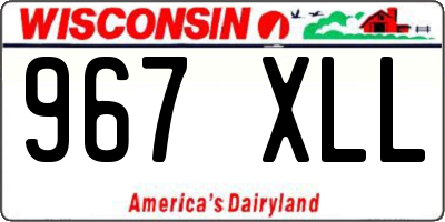 WI license plate 967XLL