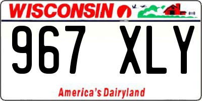 WI license plate 967XLY