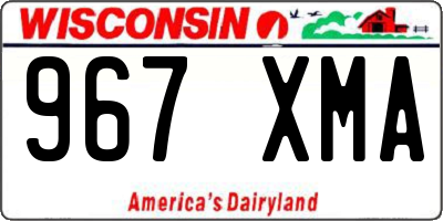 WI license plate 967XMA