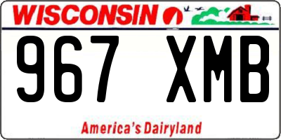 WI license plate 967XMB