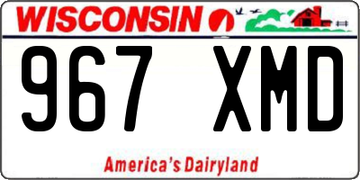 WI license plate 967XMD