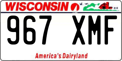 WI license plate 967XMF