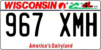 WI license plate 967XMH