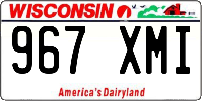 WI license plate 967XMI