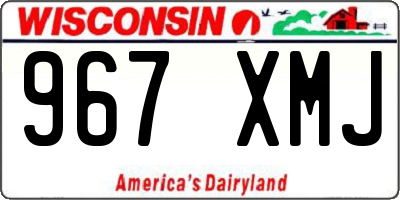 WI license plate 967XMJ