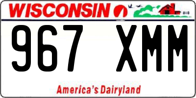 WI license plate 967XMM