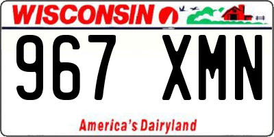 WI license plate 967XMN