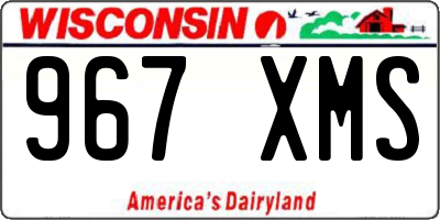 WI license plate 967XMS