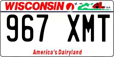 WI license plate 967XMT