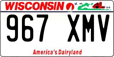 WI license plate 967XMV