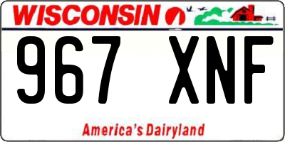 WI license plate 967XNF