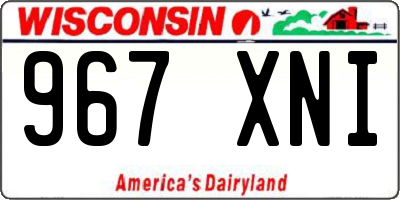 WI license plate 967XNI