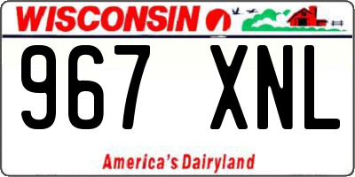 WI license plate 967XNL