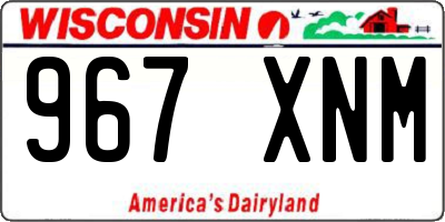 WI license plate 967XNM
