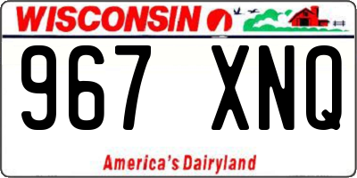 WI license plate 967XNQ